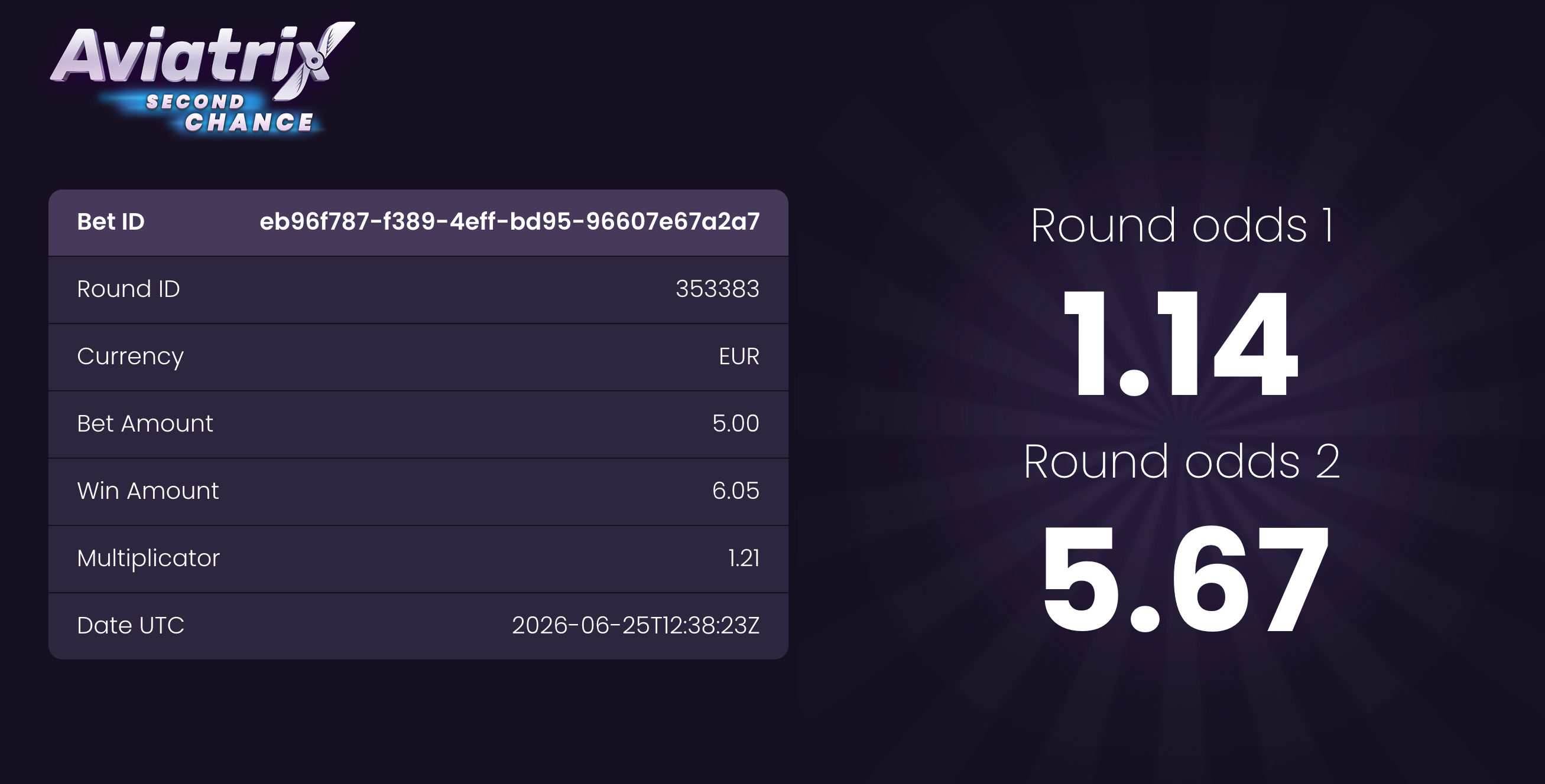 Second CHance Game Round